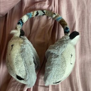 Really cute fox ear muffs.